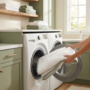 A BESIDE layer going into a washing machine