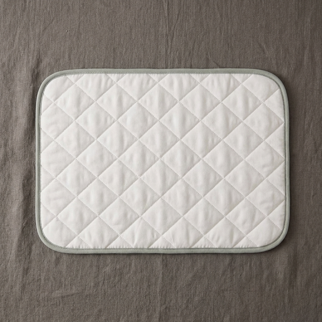 The BESIDE Car and Crate Layer, quilted with sage binding